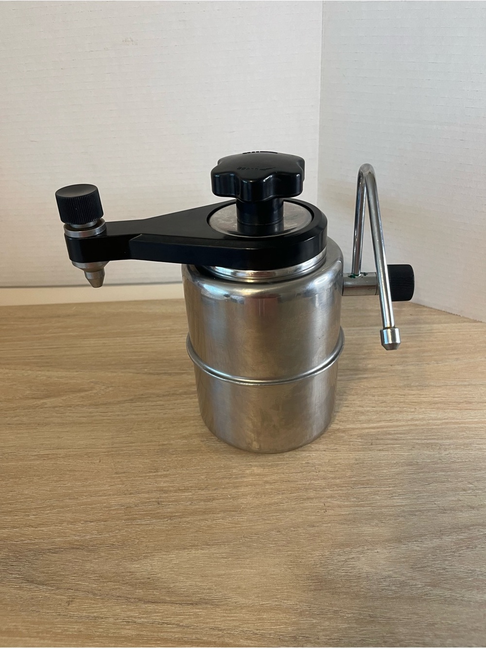 Stainless Steel Espresso and Milk Frother and Steamer - Black Top